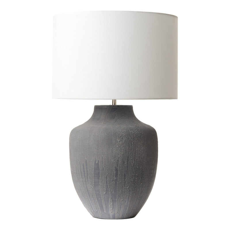 Load image into Gallery viewer, Dar Lighting UDI4239 Udine Textured Table Lamp Grey Base Only - 35477
