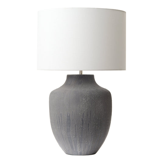 Dar Lighting UDI4239 Udine Textured Table Lamp Grey Base Only - 35477