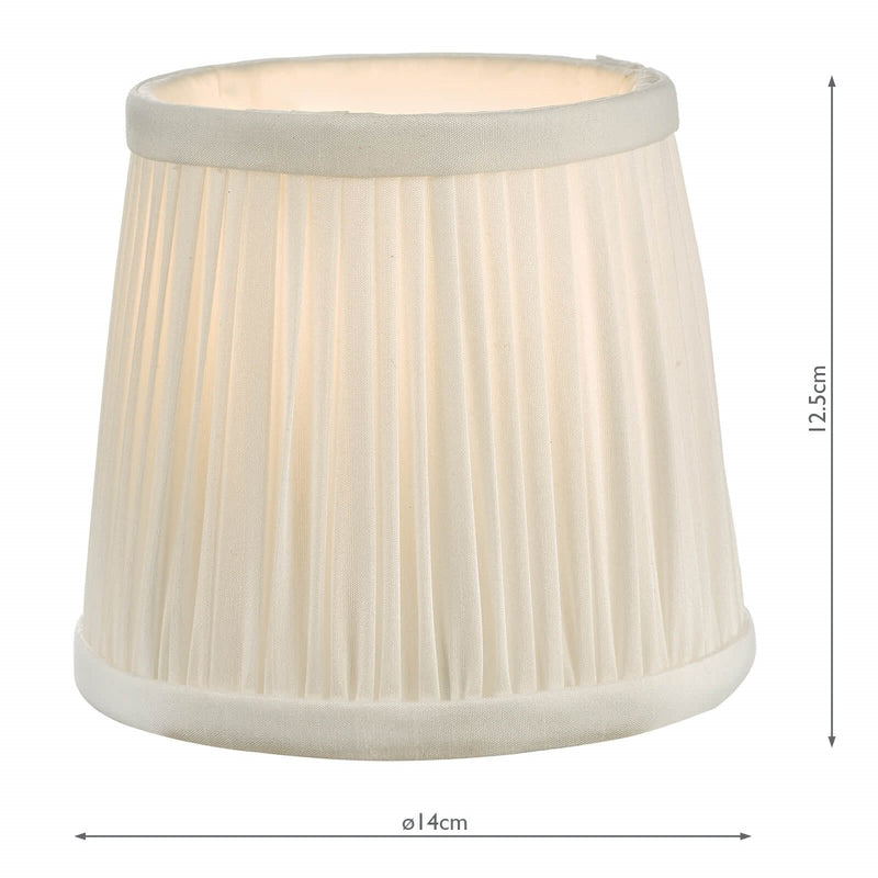Load image into Gallery viewer, Dar Lighting ULY0515 Ulyana Ivory Faux Silk Pleated Shade 14cm - 24987
