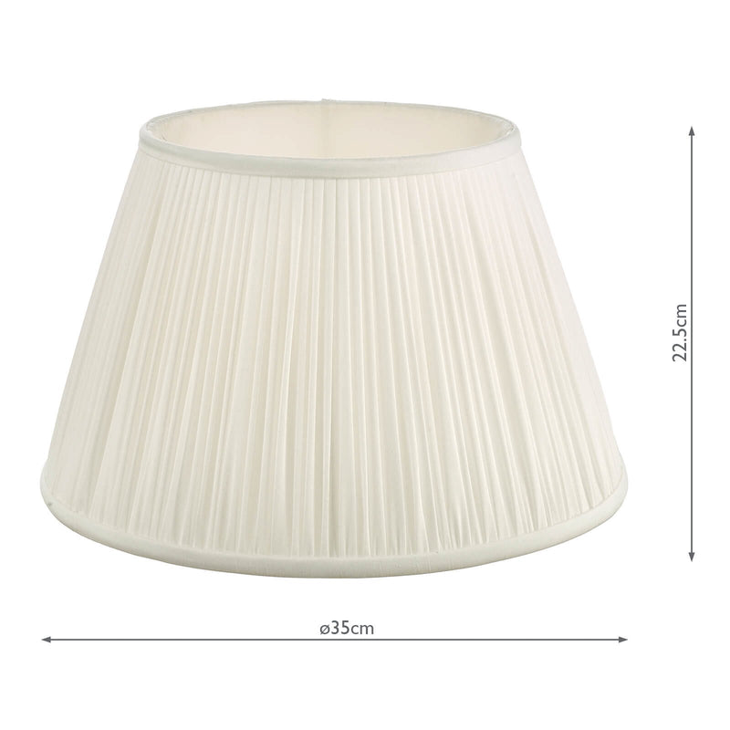 Load image into Gallery viewer, Dar Lighting ULY1415 Ulyana Ivory Faux Silk Pleated Shade 35cm - 24984
