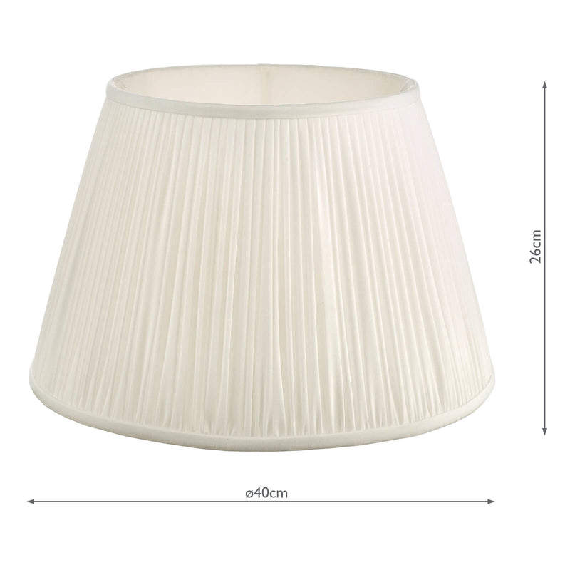 Load image into Gallery viewer, Dar Lighting ULY1615 Ulyana Ivory Faux Silk Pleated Shade 40cm - 24985
