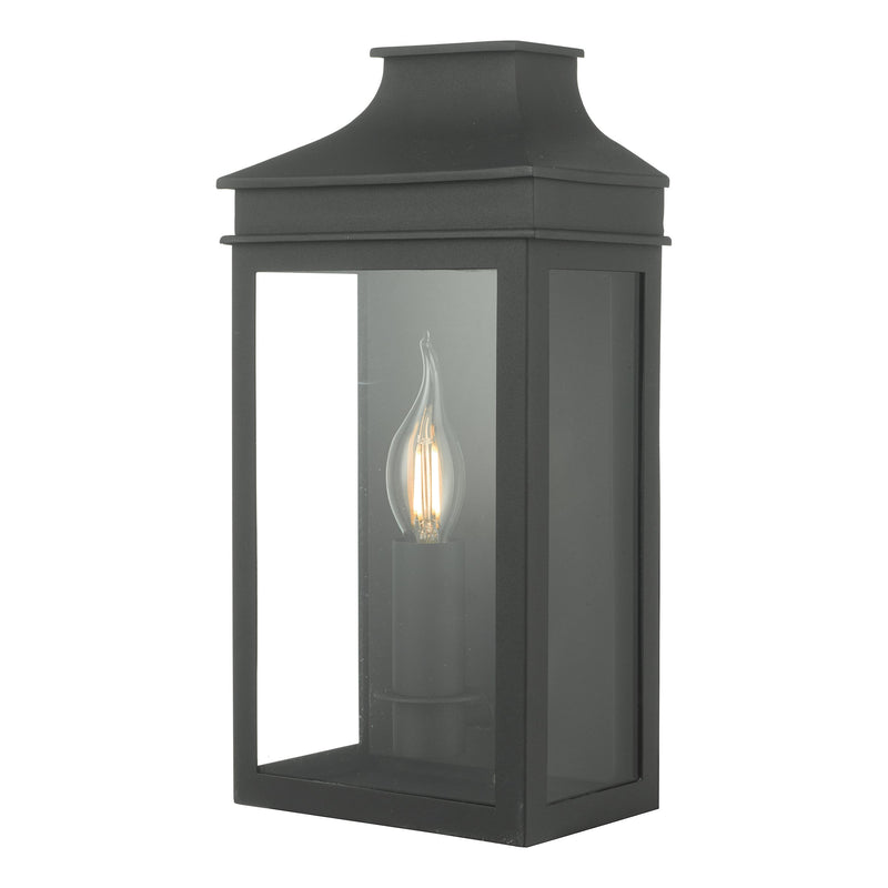 Load image into Gallery viewer, Dar Lighting VAP5222 Vapour Coach Lantern Outdoor Wall Light IP44 Matt Black - 24443
