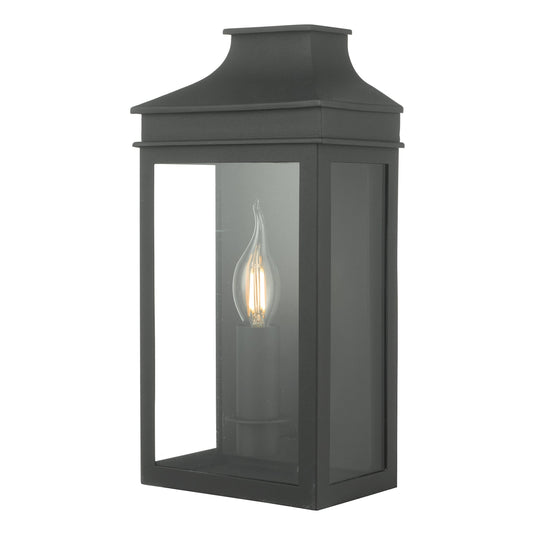Dar Lighting VAP5222 Vapour Coach Lantern Outdoor Wall Light IP44 Matt Black - 24443