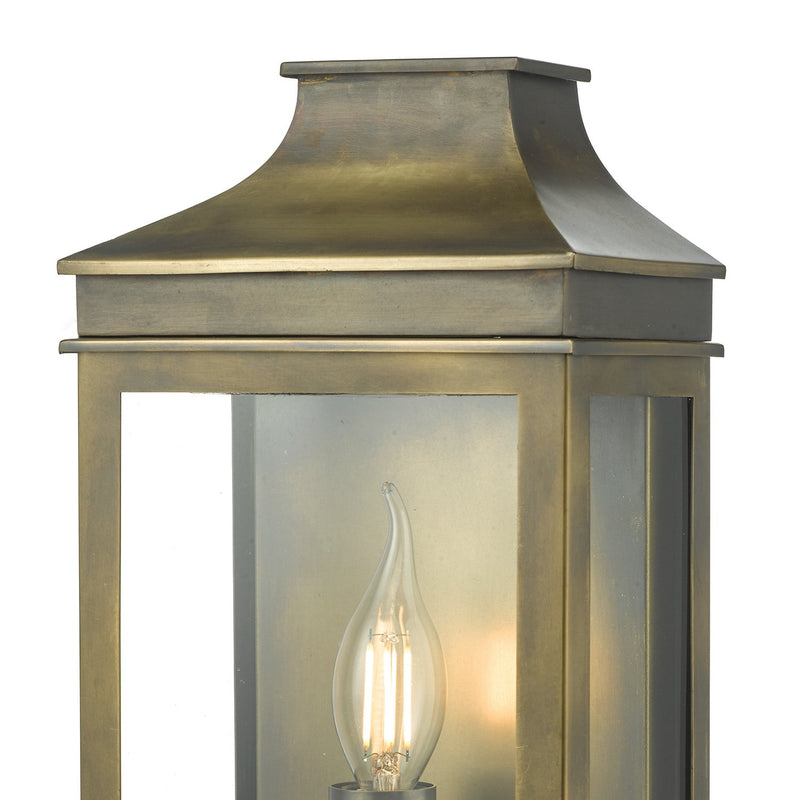 Load image into Gallery viewer, Dar Lighting VAP5245 Vapour Coach Lantern Outdoor Wall Light IP44 Weathered Brass - 35492
