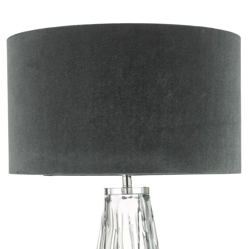 Load image into Gallery viewer, Dar Lighting VEZ4210 Vezzano Table Lamp Smoked Glass Base Only - 23825
