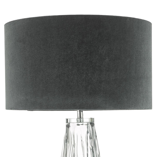 Dar Lighting VEZ4210 Vezzano Table Lamp Smoked Glass Base Only - 23825