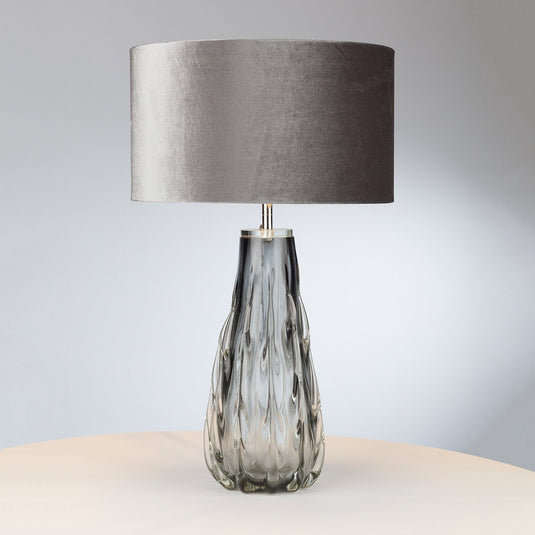 Dar Lighting VEZ4210 Vezzano Table Lamp Smoked Glass Base Only - 23825