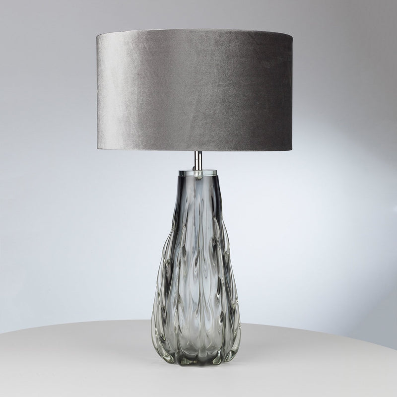 Load image into Gallery viewer, Dar Lighting VEZ4210 Vezzano Table Lamp Smoked Glass Base Only - 23825
