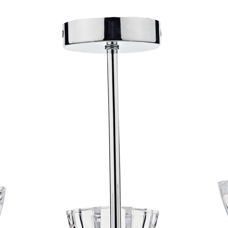 Load image into Gallery viewer, Dar Lighting VIT0350 Vito 3 Light Semi Flush Polished Chrome - 20047
