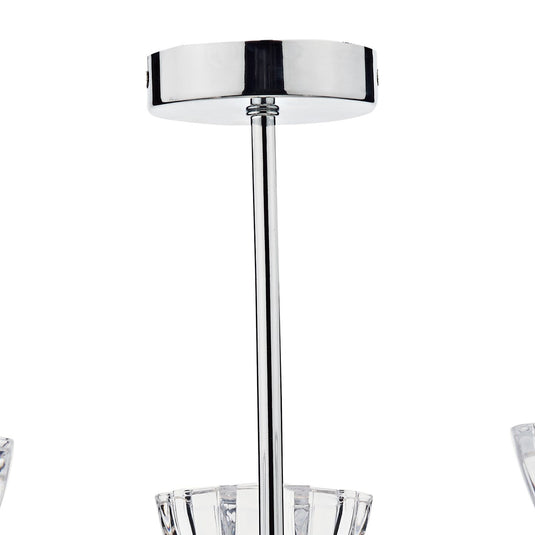 Dar Lighting VIT0350 Vito 3 Light Semi Flush Polished Chrome - 20047