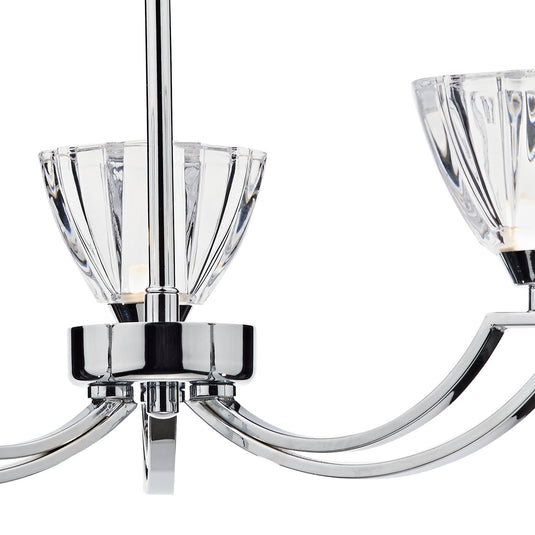 Dar Lighting VIT0350 Vito 3 Light Semi Flush Polished Chrome - 20047