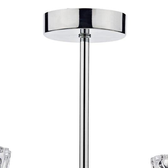 Dar Lighting VIT0550 Vito 5 Light Semi Flush Polished Chrome - 20048