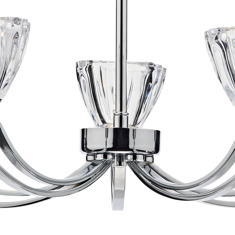 Load image into Gallery viewer, Dar Lighting VIT0550 Vito 5 Light Semi Flush Polished Chrome - 20048
