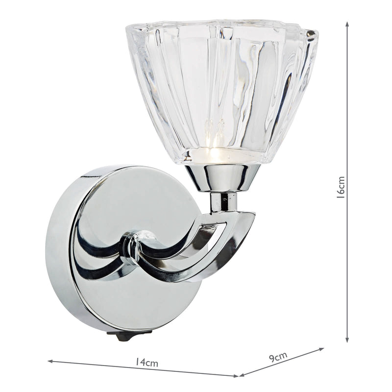 Load image into Gallery viewer, Dar Lighting VIT0750 Vito Single Wall Bracket Polished Chrome - 23286
