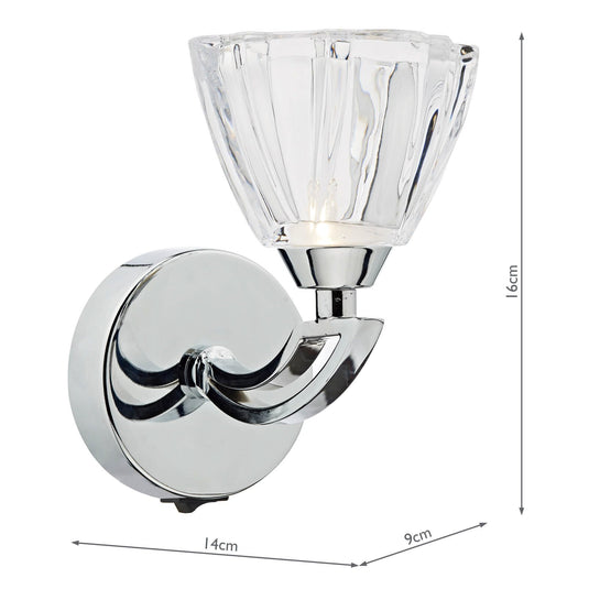 Dar Lighting VIT0750 Vito Single Wall Bracket Polished Chrome - 23286