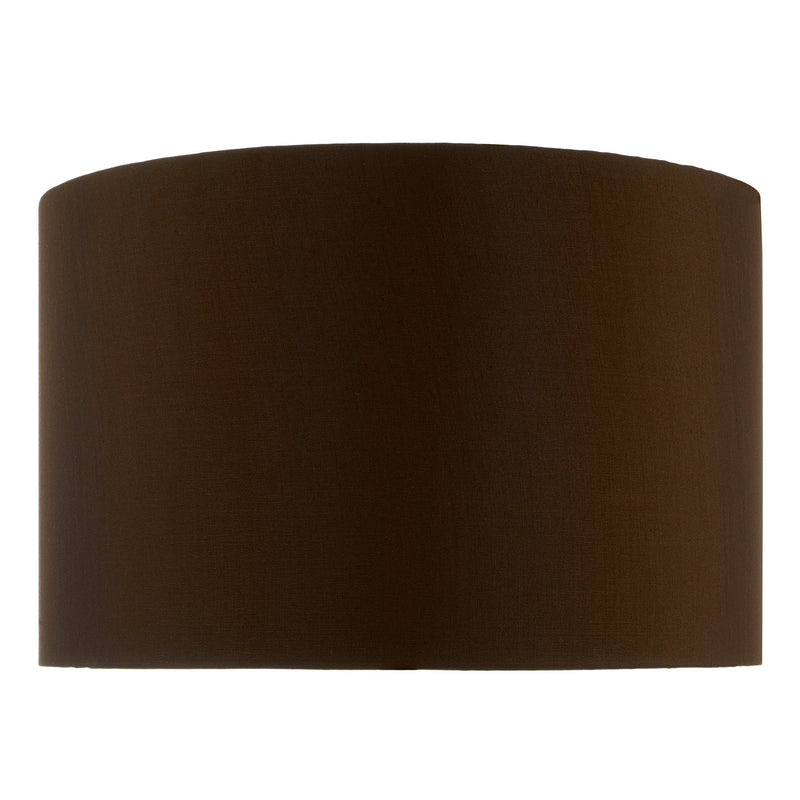 Load image into Gallery viewer, Dar Lighting VOY1422 Voyage Brown Faux Silk Drum Shade 38cm - 20696
