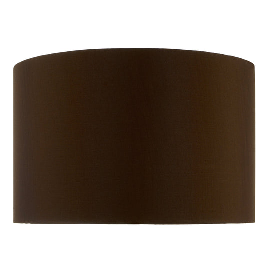 Dar Lighting VOY1422 Voyage Brown Faux Silk Drum Shade 38cm - 20696