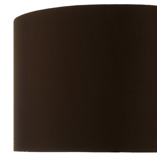 Dar Lighting VOY1422 Voyage Brown Faux Silk Drum Shade 38cm - 20696