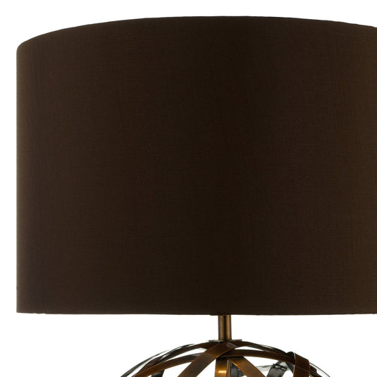 Dar Lighting VOY4264 Voyage TL Woven Antique Copper Ball with Matching Lined Shade. - 20925