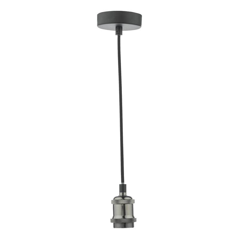 Load image into Gallery viewer, Dar Lighting WAC0161 Waco 1 Light E27 Suspension Black Chrome Matt Black - 37034
