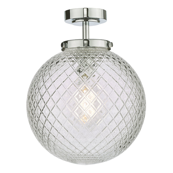 Dar Lighting WAY0150 Wayne Flush Polished Chrome Glass IP44 - 37036