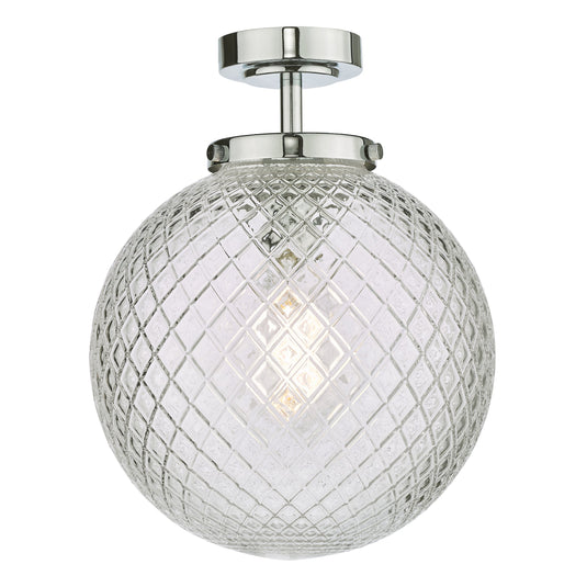 Dar Lighting WAY0150 Wayne Flush Polished Chrome Glass IP44 - 37036