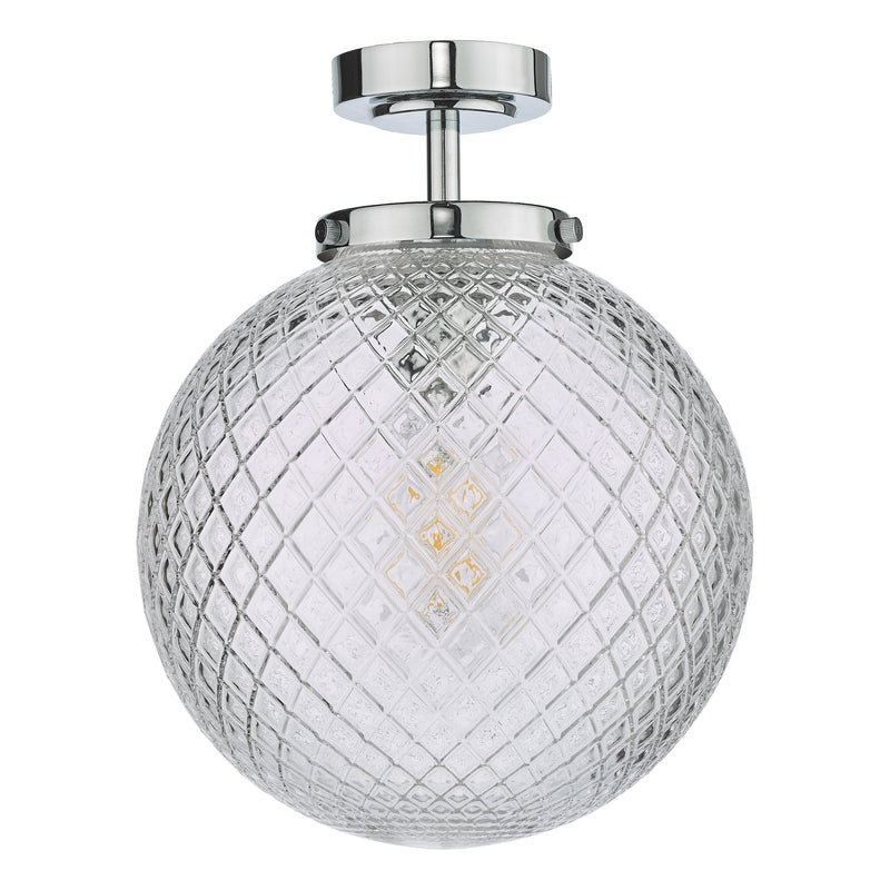 Load image into Gallery viewer, Dar Lighting WAY0150 Wayne Flush Polished Chrome Glass IP44 - 37036
