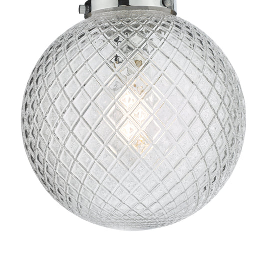 Dar Lighting WAY0150 Wayne Flush Polished Chrome Glass IP44 - 37036