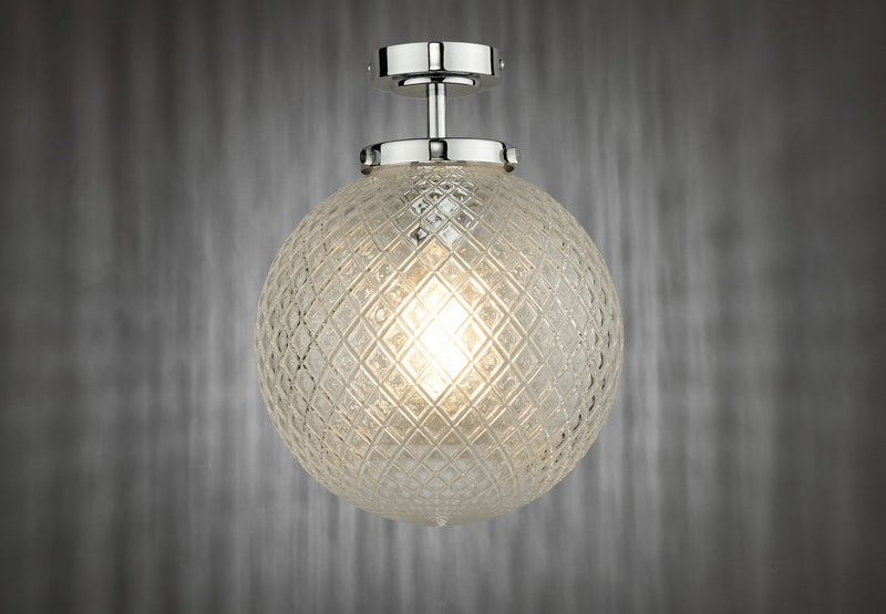 Load image into Gallery viewer, Dar Lighting WAY0150 Wayne Flush Polished Chrome Glass IP44 - 37036
