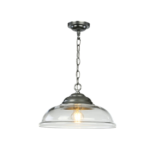 David Hunt Lighting WEB0146C WEBSTER 1 light pendant clear glass with chrome