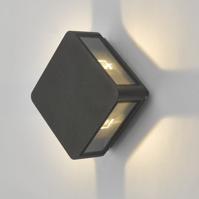 Load image into Gallery viewer, Dar Lighting WEI2139 Weiss 4 Light Wall Light Square Anthracite IP65 LED - 35514
