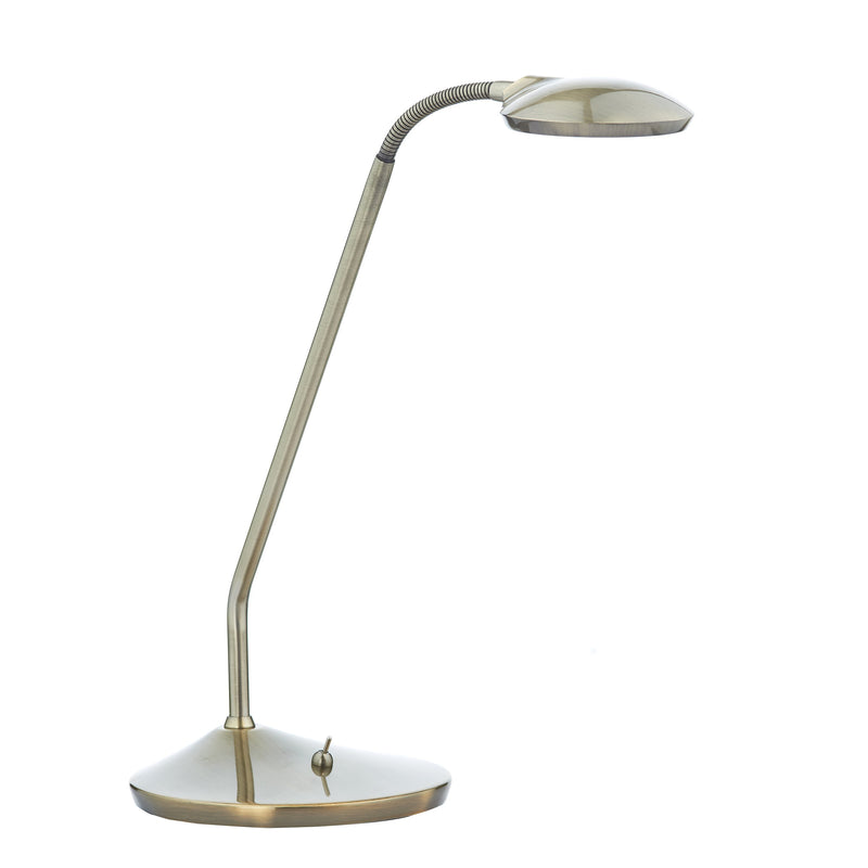 Load image into Gallery viewer, Dar Lighting WEL4075 Wellington Table Lamp Antique Brass LED - 18927
