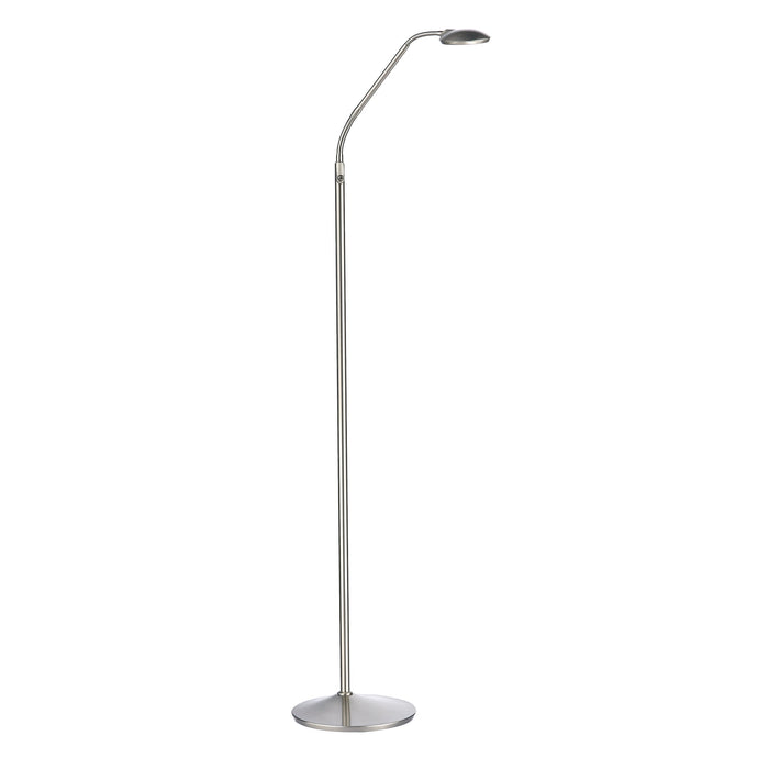 Dar Lighting WEL4946 Wellington Floor Lamp Satin Chrome LED - 18928