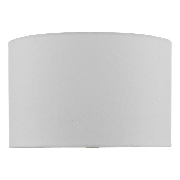 Dar Lighting WEY132 Weylin White Faux Silk Drum Shade 32cm - 35516