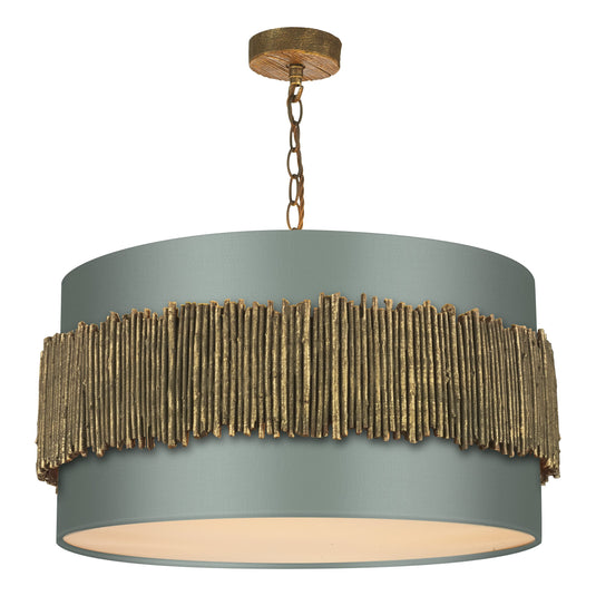 David Hunt Lighting WIL0499 WILLOW 4 light pendant comes with bespoke shades DHL