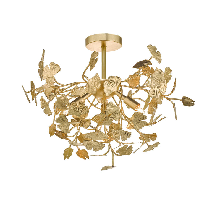 Dar Lighting YAD0435 Yadira 4lt Semi Flush Gold Effect - 35521