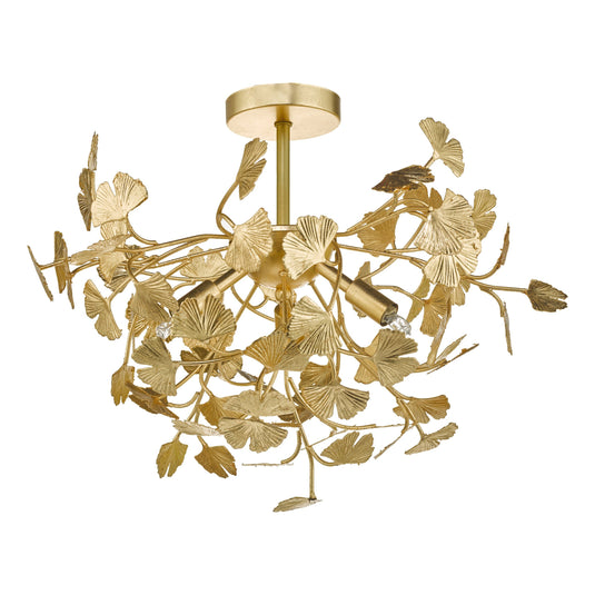 Dar Lighting YAD0435 Yadira 4lt Semi Flush Gold Effect - 35521