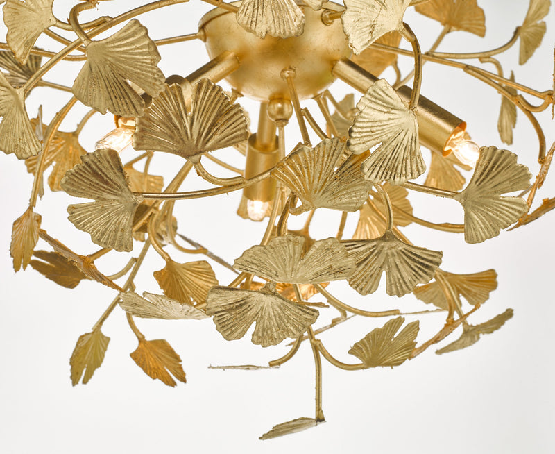 Load image into Gallery viewer, Dar Lighting YAD0435 Yadira 4lt Semi Flush Gold Effect - 35521
