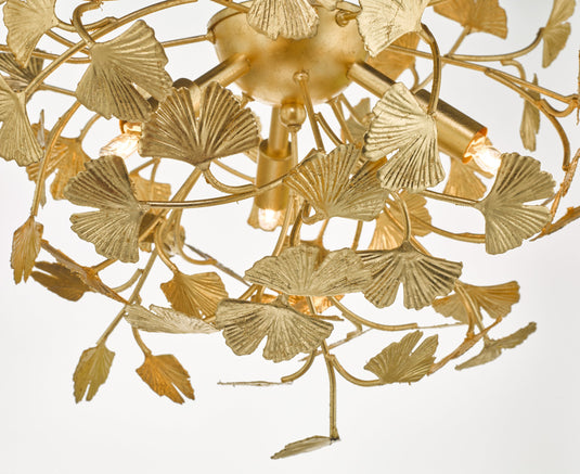 Dar Lighting YAD0435 Yadira 4lt Semi Flush Gold Effect - 35521