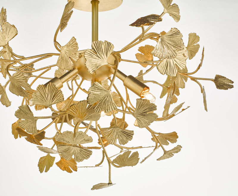 Load image into Gallery viewer, Dar Lighting YAD0435 Yadira 4lt Semi Flush Gold Effect - 35521

