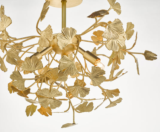 Dar Lighting YAD0435 Yadira 4lt Semi Flush Gold Effect - 35521