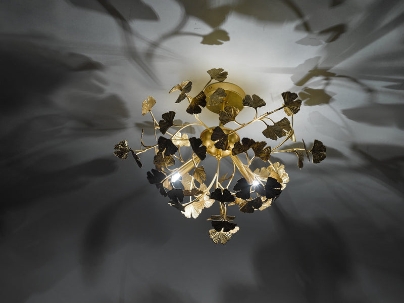 Load image into Gallery viewer, Dar Lighting YAD0435 Yadira 4lt Semi Flush Gold Effect - 35521
