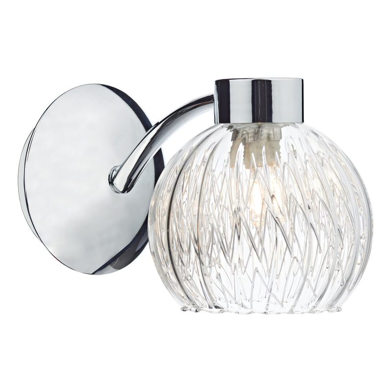 Load image into Gallery viewer, Dar Lighting YAS0750 Yasmin Single Wall Bracket Polished Chrome - 26601
