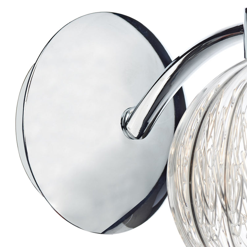 Load image into Gallery viewer, Dar Lighting YAS0750 Yasmin Single Wall Bracket Polished Chrome - 26601
