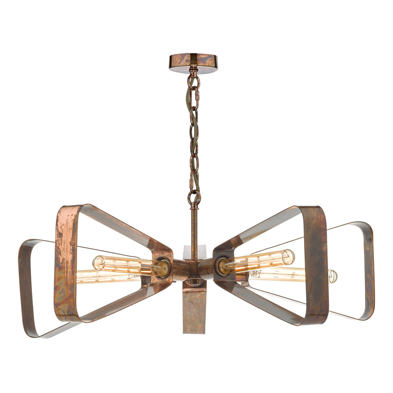 Load image into Gallery viewer, Dar Lighting YAV0564 Yavanna Industrial 5 Light Pendant Oiled Copper - 23791
