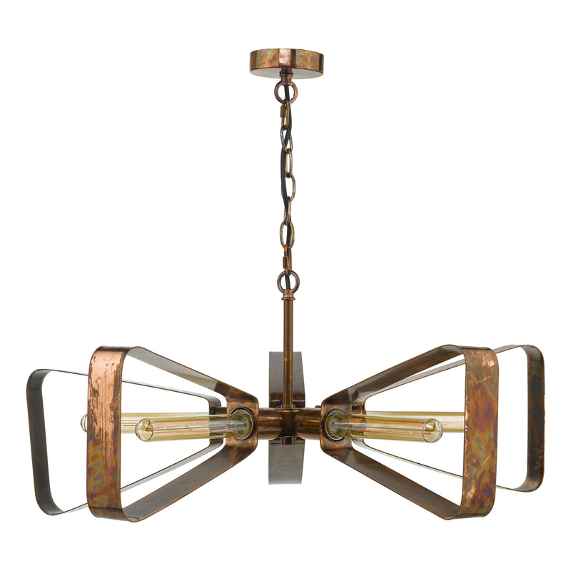 Load image into Gallery viewer, Dar Lighting YAV0564 Yavanna Industrial 5 Light Pendant Oiled Copper - 23791
