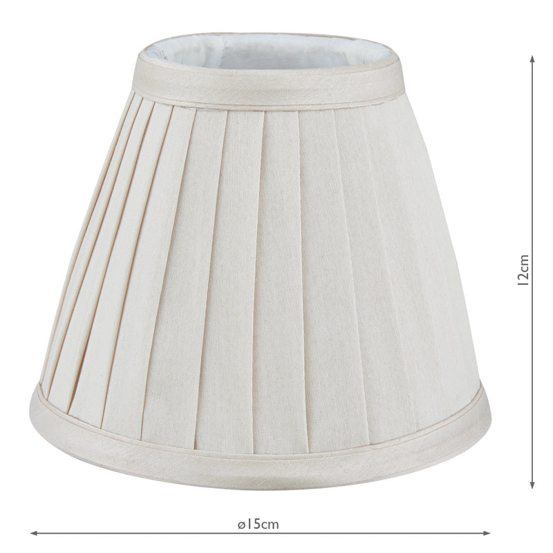 Load image into Gallery viewer, Dar Lighting YOV0515 Yovanna Ivory Faux Silk Pleated Shade 15cm - 35539
