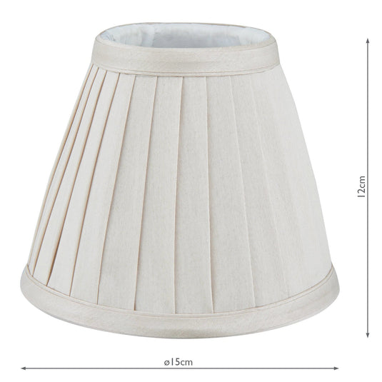Dar Lighting YOV0515 Yovanna Ivory Faux Silk Pleated Shade 15cm - 35539