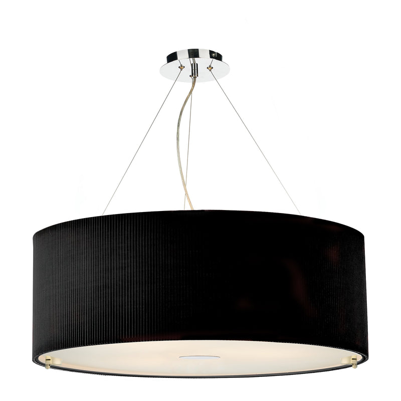 Load image into Gallery viewer, Dar Lighting ZAR0622 Zaragoza 6 Light Pendant Black 90cm - 35552
