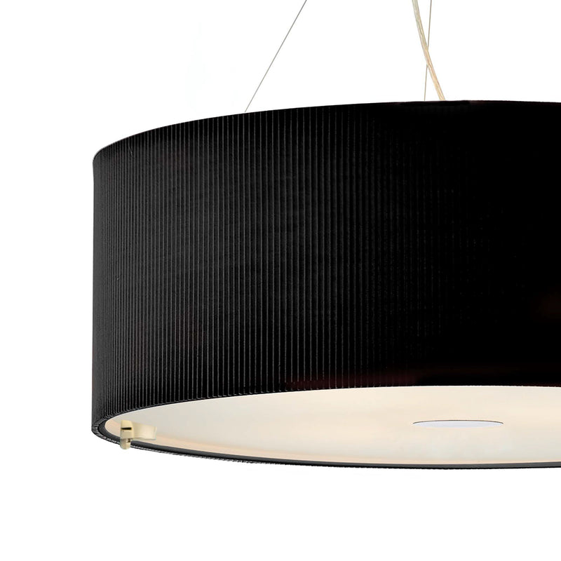 Load image into Gallery viewer, Dar Lighting ZAR0622 Zaragoza 6 Light Pendant Black 90cm - 35552
